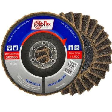 Imagem de Disco flap abrasivo 4.1/2" para polimento Grão 120 - 39.008 - Disflex