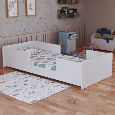 Imagem de Cama Montessori Solteiro Com Proteção Lateral Para Quarto Infantil em MDF