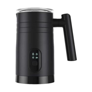 Imagem de Baoblaze Espumador 4 em 1 Vaporizador automático aço inoxidável Ajuste de temperatura Chocolate quente para café da manhã Café antiaderente, Preto