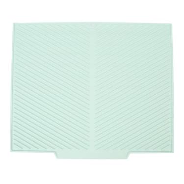 Imagem de TOPINCN Tapete de Secagem de Pratos para Balcão de Cozinha, Tapete de Drenagem de Pratos de Silicone de 15,9" X 19,9", Almofada de Secagem de Pratos Resistente Ao Calor, Escorredor de