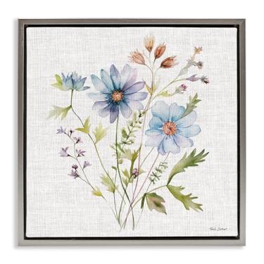 Imagem de Stupell Industries Wild Floral Botanical Bundle Black Framed Floater Canvas Wall Art, design by Nicole DeCamp, 18 x 18