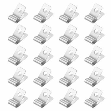 Imagem de HARFINGTON 20 peças de grampo de fio de metal 3/40.6 cm (4 mm) clipe de cabo tipo R 304 braçadeira de cabo de conduíte de aço inoxidável clipe de alça para instalação doméstica industrial fio de
