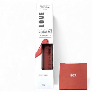 Imagem de Lip Oil Gloss Labial Max Love Nude 24 Horas - Hidratação + Ácido Hialurônico - Vegano - Nº 807