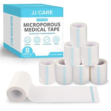 Imagem de JJ CARE Micropore Tape [Pack of 8], 2” x 10 Yards, Breathable Paper Tape Medical Use, Latex-Free Paper Surgical Tape, Individually Boxed Paper Bandage Tape Rolls