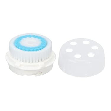 Imagem de Cabeça de escova de limpeza facial, cerdas macias, espuma densa, removedor de maquiagem de limpeza profunda para limpador elétrico de rosto, cuidados diários com a pele, material (Blue)