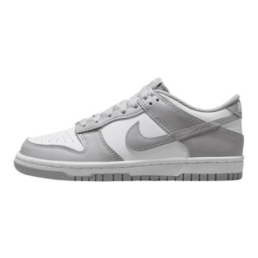 Imagem de Nike Tênis infantil Dunk Low (FB9109-123, branco/branco/cinza fumê claro), Branco/Branco/Cinza Fumê Claro, 18