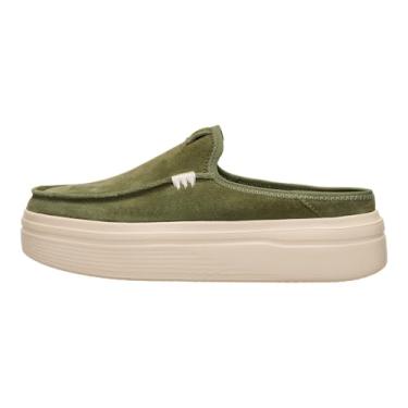 Imagem de HEYDUDE Tênis feminino Austin Lift Platform Mule | Sapatos casuais sem cadarço | Leve, confortável, elegante para o dia a dia, Musgo, 37