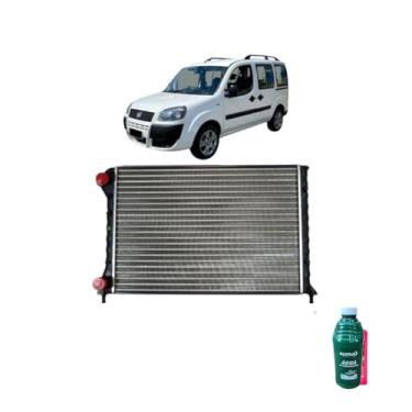 Imagem de Kit Radiador Doblò 1.3/1.6/1.8 16V + Aditivo Radiador Etaniz 1L + Água Desmineralizada 1L
