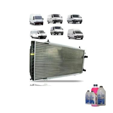 Imagem de Kit Radiador Ducato/Boxer/Jumper 2.5 Aditivo Radnaq T5 Vermelho Água Desmineralizada