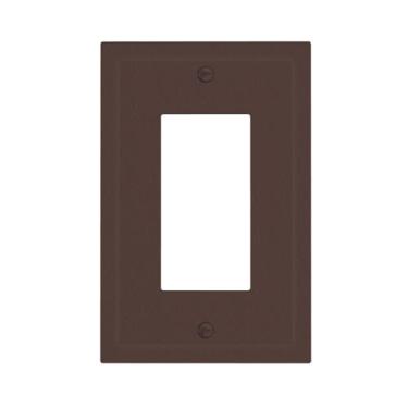 Imagem de JDAKHD Capas de tomada marrom chocolate rico tom terra 1 Gang Rocker capa decorativa interruptor de luz placas de parede única para tomadas elétricas, capas de placa frontal acabamento fosco para