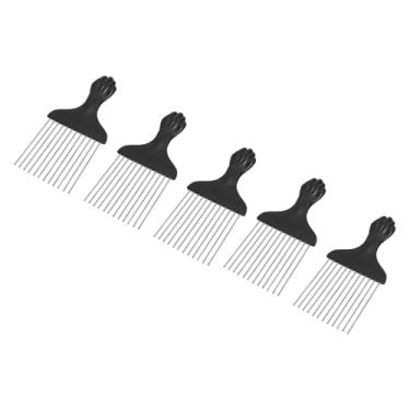 Imagem de Yinhing Conjunto de Pente de Dentes de Aço Inoxidável Com 5 Unidades, Pente Profissional para Desembaraçar e Modelar Cabelos para Tranças, Selecionador de Cabelo de Dentes Largos para Cuidados Masculinos para Tipos de