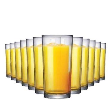 Imagem de Kit 6 Copo Tubo Bebidas Suco Jogo De Copos De Vidro Tubo, 300ml 6 Peça