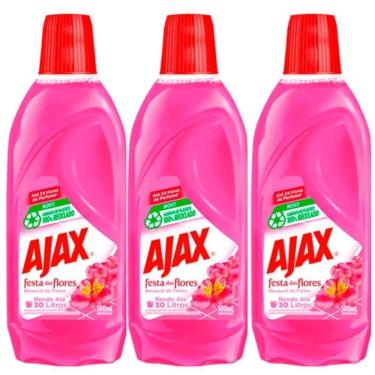 Imagem de Kit 3 Limpador Ajax Festa Das Flores Bouquet De Flores 500ml
