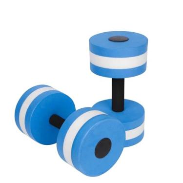 Imagem de MANO 12 pares de halteres esportivos aquáticos para exercícios aquáticos barras de mão para exercícios aquáticos - Conjunto de 2 - para hidroginástica (azul)