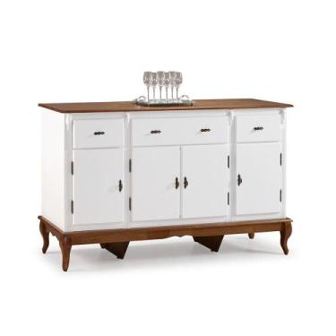 Imagem de Buffet Balcão de Cozinha de Madeira Antique 175 cm com 4 Portas e 3 Ga