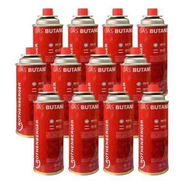 Imagem de 12 Gás Butano Maçarico Fogareiro Camping 220g Rothenberger