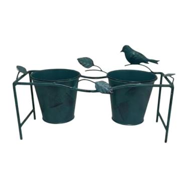 Imagem de RNXRZANK Vaso Duplo para Plantas de Exterior, Floreira de Jardim, Balde de Flores para Pátio Ou Entrada.