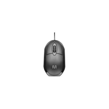 Imagem de Mouse Óptico com Fio USB para Computador, Preto, Sensor Óptico, 3 Botões, Design Ergonômico Ambidestro, 11.5x5.5x3cm, Modelo M117