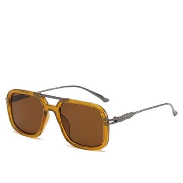 Imagem de VFDHN Óculos de Sol Grandes Retrô Femininos com Armação de Liga Metálica, Luxo Vintage e Lentes Degradê (TYJ365-3)