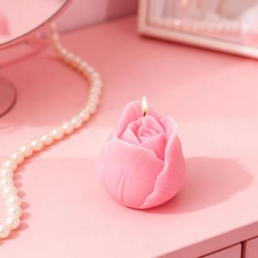 Imagem de 1 molde de vela de tulipa, molde de vela de silicone macio com superfície lisa, fácil de remover, para cera de soja, aromaterapia, sabonetes artesanais, velas perfumadas