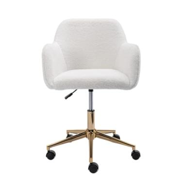 Imagem de Cadeira de escritório multifuncional ajustável com assento de rodas com suporte para encosto, cadeira ergonômica para computador, cadeira giratória para jogos, cadeira de balanço confortável para