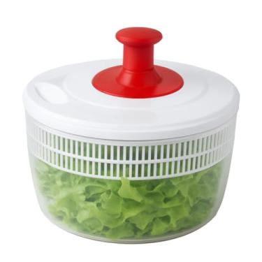 Imagem de Centrífuga Manual de Salada com Escorredor, 4 Litros, Plástico Resistente, 22cm Diâmetro, Cesto Removível, Sortida