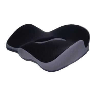 Imagem de Almofada Ortopédica em Espuma de Memória para Assento com Alívio de Pressão no Cóccix/Hemorroida (Preto)
