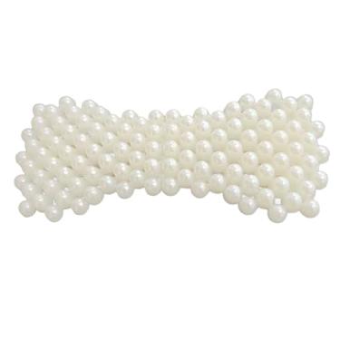 Imagem de Yinhing Presilhas de Cabelo de Pérola Falsa, Presilhas Laterais Elegantes, Acessórios de Cabelo Com Design Suave e Suave, para Mulheres, Meninas, Festa Diária de (gravata borboleta quadrada)