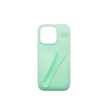 Imagem de Jtsery Capa com suporte de brilho labial para iPhone 16, capa de brilho labial batom elegante silicone engraçado mulheres meninas capa para iPhone 16 6,1 polegadas 2024 (menta)