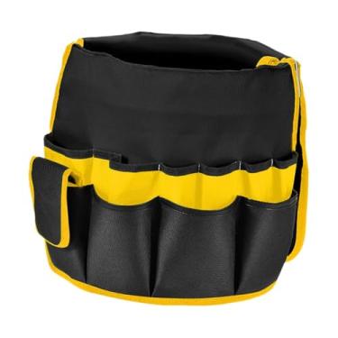 Imagem de Ｂｅｓｇａ Bolsa organizadora para ferramentas de jardinagem, ideal para guardar ferramentas como tesouras, Amarelo Preto
