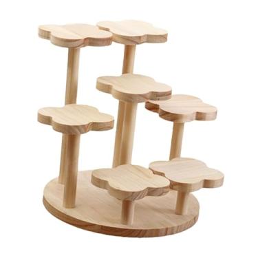 Imagem de Generic Suporte de mesa para plantas, expositor de madeira, pedestal para miniaturas.