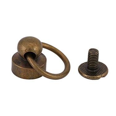 Imagem de Yosoo 20 Peças Rebite de Metal de Couro Diy Com Anel de Tração, Parafuso de Latão para Artesanato Em Couro, Bolsas, Cintos, Sapatos, Chapéus, Decoração (Bronze)