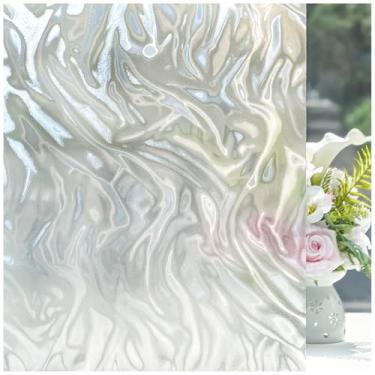 Imagem de Borskyn Película de privacidade para janela White River 75 x 192 cm, aderência estática não adesiva para janelas domésticas, bloqueio de UV, decorativo com luz natural