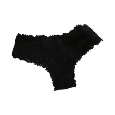 Imagem de Calcinhas Brasileiras Sexy De Renda De Algodão Para Mulheres, Baixa Ci