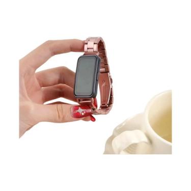Imagem de Pulseira De Aço Inoxidável Para Huawei Band 10 9 8 NFC Substituição De