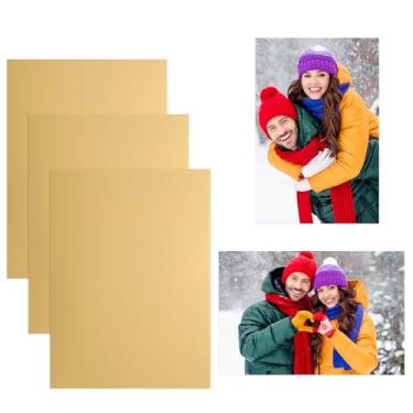 Imagem de PATIKIL 3 peças em branco de sublimação de 15 x 20 cm, impressão de placa de foto de metal de sublimação de alumínio para decoração de casa para decoração de decoração de sala de estar e quarto, ouro