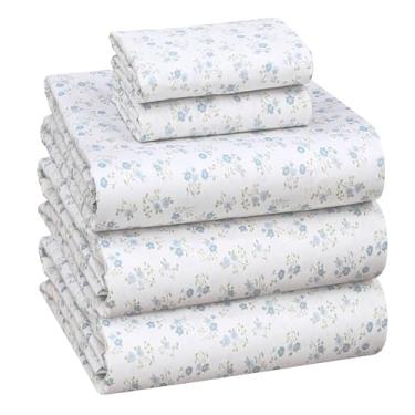 Imagem de RUVANTI Jogo de cama king size dividido 100% algodão - Tecido de cetim macio e sedoso para uma sensação de hotel de luxo, bolso profundo de 40,64 cm, refrescante, respirável e durável, 5 peças