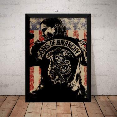 Imagem de Quadro Sons Of Anarchy Moto Club Arte Poster Moldurado