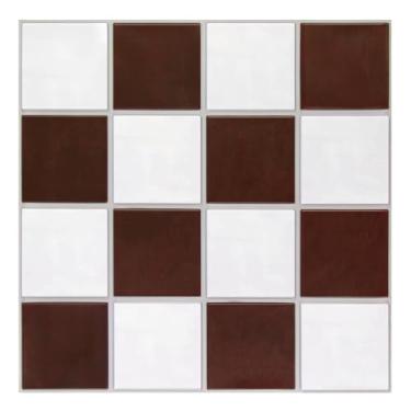 Imagem de Commomy 10 peças Matte 3D Peel and Stick Tile 30 x 30 cm Ultraleve PVC Square Peel and Stick Backsplash para cozinha Stick em azulejos para banheiro, sala de estar, lareira, decoração de parede