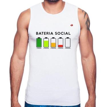 Imagem de Regata Bateria Social - Foca na Moda, Branco, GG