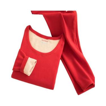 Imagem de Conjunto De Roupa Térmica De Lã E Seda Para Homens E Mulheres, Calças 