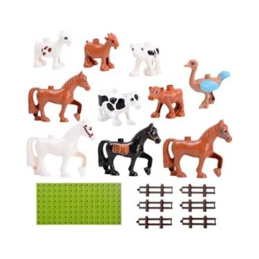 Imagem de Blocos De Montar De Grandes Partículas Cenário De Animais Do Zoológico