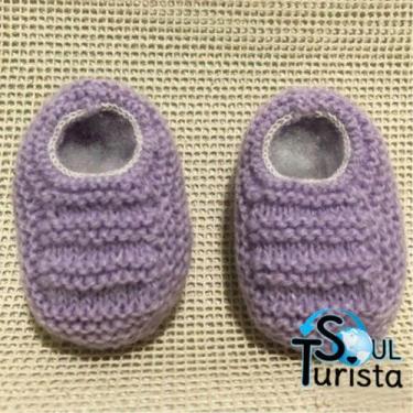 Imagem de Sapatinho de Bebê de Tricô Lilás - 0 a 3 meses - Soul Turista