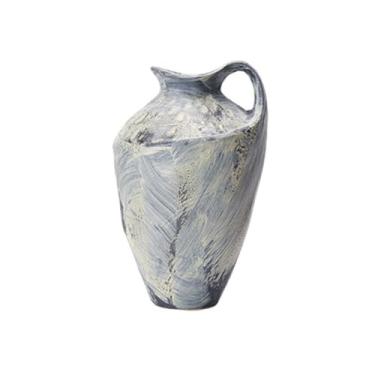 Imagem de Vaso de cerâmica vintage, peça de mesa, sala de estar, arranjo de flores, vasos de flores