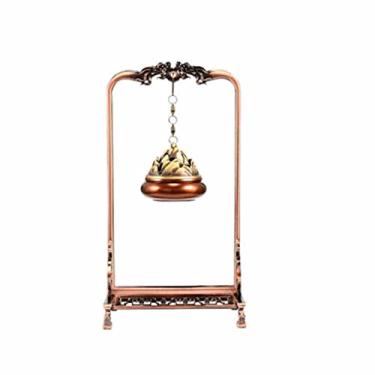Imagem de Cuba de cobre para pendurar fogão refluxo incenso ornamentos placa incenso queimador de incenso sândalo (D 30 cm)