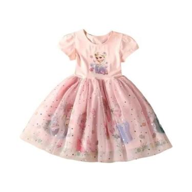 Imagem de Vestido De Princesa Elsa E Anna Para Meninas, Verão, Viagem, Disneylan