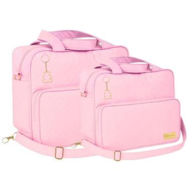 Imagem de Kit Bolsas Maternidade Dulini Baby Ursinho Dourado, Rosa