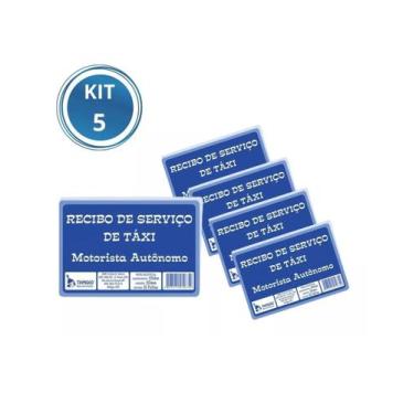 Imagem de Kit 5 Talões Recibo De Taxi Bloco 250 Folhas Para Motoristas - Tamoio