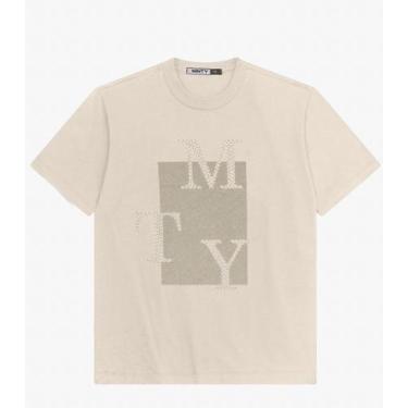 Imagem de Camiseta T-Shirt Manga Curta em Meia Malha Minty Bege, 12, Bege