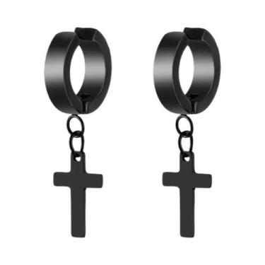 Imagem de Brincos De Clipe Com Pingente De Cruz Da Moda, Sem Furo, Para Homens E